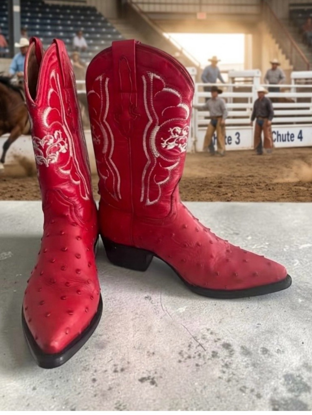 Women’s Red Rodeo brand full quill Ostrich boots size 6.5 Excellent condition